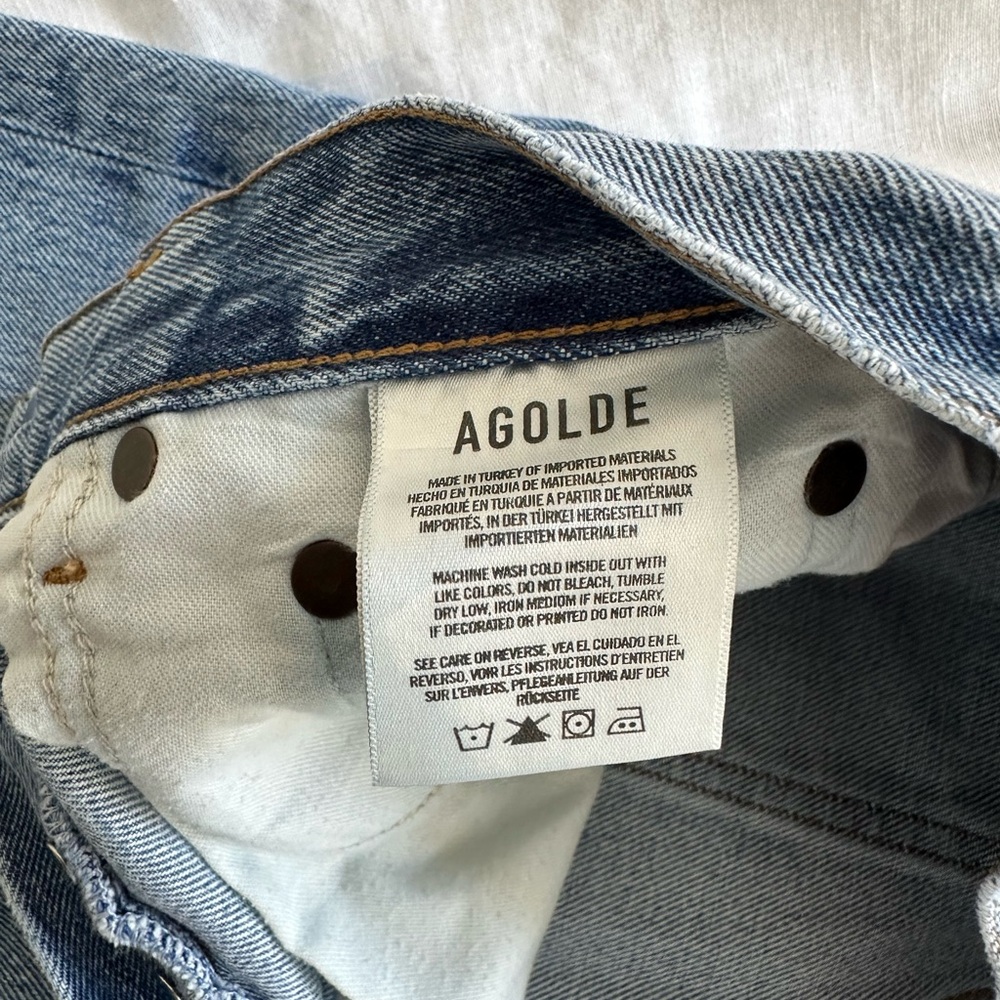 Agolde Lana Mid Rise Straight Jeans - Picture 6 of 8